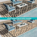 HEBE Outdoor Rug Waterproof 6x9, Reversible Plastic Straw Rug RV Camping Rug, Indoor Outdoor Patio Mat Clearance, Outside Carpet for Porch,Deck,Camper,Balcony,Backyard,Picnic by GreenHaven Gardens