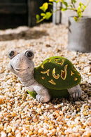 VP Home Lazy Turtle with Flocked Shell Solar Powered LED Outdoor Decor Garden Light - Great Addition for Your Garden, Solar Powered Light, Suitable for Outside Patio Lawn Gifts by GreenHaven Gardens