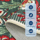 GarveeHome Floral Botanical 2x6 Washable Kitchen Runner Rugs Non Slip Grey Green Vintage Boho Cottage Long Rug for Hallways Bedroom Entryway Bathroom Mat with Rubber Back by TinyTreasures Baby Boutique