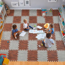 Skyweaver 36 Tiles Soft Non-Toxic Baby Play Mat for Floor EVA Foam Jigsaw Puzzle Play Mat, Interlocking Squares with 0.6inch for Babies, Toddlers & Kids Gym, Nursery, Playroom, Gray by TinyTreasures Baby Boutique