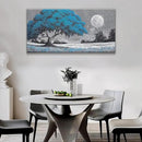 TAIJXAGSG Wall Art For Living Room Blue Tree Moon Canvas Art Wall Print Decor Artwork Print Painting 24" X 48" Modern Wall Art Picture For Bedroom Modern Salon Kitchen Office Home Wall Decor by CozyNest Decor