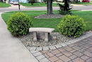 EMSCO Group 2306-1AZ Garden Bench – Natural Sandstone Appearance – Made of Resin – Lightweight – 12” Height by GreenHaven Gardens