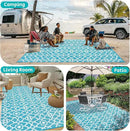 HEBE Outdoor Rug Waterproof 9x12, Plastic Straw Rug Camping Rug, Reversible Outdoor Patio Rugs RV Mat Clearance, Indoor Outside Floor Carpet for Porch,Deck,Camper,Balcony,Backyard by GreenHaven Gardens