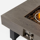 54_inch  Iron Fire Pit with Ice Bucket Design