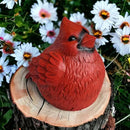 Stocky Cardinal Garden Statue and Key Hider - Hides a Secret Extra Hidden Key Outside in Garden, Yard or Porch by GreenHaven Gardens