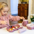 Baby Cutlery with Case - Baby Spoon & Fork Set, Self Feeding Cutlery, Silicone, 6+ Months, Pink by TinyTreasures Baby Boutique