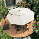 PURPLE LEAF 11ft Patio Umbrella Outdoor Round Umbrellas Large Cantilever Umbrella Windproof Offset Umbrellas Heavy Duty Sun Umbrella for Garden Deck Pool Patio, Cream by GreenHaven Gardens