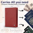 2 Passport Holder - Travel Essentials, RFID Blocking Wallet Credit Card Organiser, Plain Accessories Slim Cover For Men & Women by TinyTreasures Baby Boutique