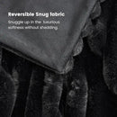 Cozy Bliss Faux Fur Throw Blanket for Couch, Cozy Warm Plush Striped Blanket for Sofa Bedroom Living Room,60 * 80 Inches Black by CozyNest Decor