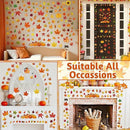 9 Sheets Fall Decorations, 274 PCS Fall Window Clings, Double Sided Autumn Stickers with Maple Leaves Pumpkin Nuts, Autumn Window Clings for Party Thanksgiving Decor Indoor Outdoor Accessories by CozyNest Decor