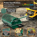 LANDZIE Lawn & Garden Spreaders - 36 Inch Heavy Duty Metal Mesh Basket Push/Tow Spreader - Compost, Peat Moss, Top Soil, Mulch - Durable Lightweight Multi-Purpose Yard Care Equipment - Manure Spreader by GreenHaven Gardens