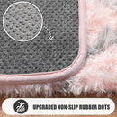 ONASAR Area Rugs for Bedroom Living Room, Washable 4x6 Fluffy Pink and Grey Throw Rug, Shaggy Geometric Soft Plush Floor Carpet for Nursery Girls Teen Playroom Dorm Home Decor Aesthetic by TinyTreasures Baby Boutique