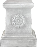 Design Toscano English Rosette Indoor/Outdoor Sculptural Garden Plinth Base Statue Riser, Large 13 Inch Tall, Cast Stone Resin, Antique Stone Finish by GreenHaven Gardens