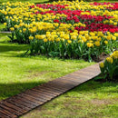 RELIANCER 12' Wooden Garden Pathway,Outdoor Roll Out Cedar Straight Walkway,Patio Path Decorative Garden Boardwalk Walkways,Weather-Resistant Roll Up Beach Wood Road Floor,Wedding Party Pathwaysc by GreenHaven Gardens