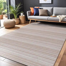Stripe Outdoor Rug 10x14 Washable Outside Carpet for Indoor Patio Porch Waterproof Easy Cleaning Non Shedding Area Rugs Beige 10 x 14 by CozyNest Decor
