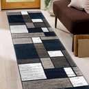 Rugshop Contemporary Modern Boxes Runner Rug 2' x 7'2"Navy by TinyTreasures Baby Boutique