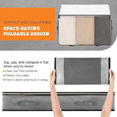storageLAB Under Bed Storage Containers - Foldable Closet Organizer with Clear Top, Sturdy Handles - 7L Capacity Storage Box for Clothing, Comforter, Blanket, and Shoe - 2 Pack, Soft-Sided, Gray by CozyNest Decor