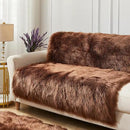 AMTOVO Faux Fur Sheepskin Rug for Living Room, 4 x 6 ft Coffee Fluffy Area Rug for Bedroom, Playroom, Luxury Room Decor, Rectangle by CozyNest Decor