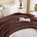 Carriediosa Chunky Knit Throw Blanket 50" X 60", 100% Hand Made Large Chenille Loop Yarn Soft Fluffy Throws for Couch Sofa Bed, Big Crochet Cozy Heavy Thick Cable Woven Blanket, Cocoa Brown by CozyNest Decor
