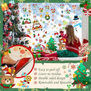 Christmas Window Clings - Christmas Large Window Stickers for Glass Window, Reusable Static Vinyl Double-Sided Winter Decals, Cute Snowflake Snowman Holiday Xmas Decorations, 197 PCS/9 Sheet