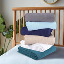 BELIZZI HOME 100% Cotton Bed Blanket, Breathable Bed Blanket King Size, Cotton Thermal Blankets King, Perfect for Layering Any Bed for All Season, Purple by CozyNest Decor