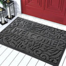 Yimobra Welcome Mat Outdoor, 36x24 Waterproof Door Mat Outside Entrance, All-Weather Non Slip Front Door Mat, Low-Profile Entryway Mat Indoor, Porch and Patio, Grey by CozyNest Decor
