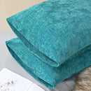 CaliTime Throw Pillow Covers Decorative 20 X 26 Inches Pack of 2 Cozy Chenille Standard Pillow Shams Cases for Couch Sofa Bed Living Room Home Lake Blue by CozyNest Decor