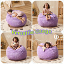 Bean Bag Chairs Teardrop Bean Bag Chair Beanbag Chair with Memory Foam Filled Machine Washable Cover for Living Room, Bedroom (Small,Purple) by TinyTreasures Baby Boutique