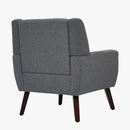 UIXE Accent Chairs Set of 2, Fabric Upholstered Armchair for Living Room, Comfy Arm Chair Single Sofa Bedroom Side Reading Seat - Flax Gray by CozyNest Decor