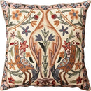 Tree of Life Pillow Cover - Crane Cream Floral Outdoor Pillows | Suzani Cushions | Modern Floral Cushion Hand Embroidered Shams Wool Size - 18x18 by CozyNest Decor
