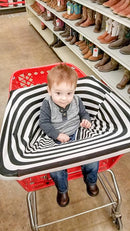 Itzy Ritzy 4-in-1 Nursing Cover, Car Seat Cover, Shopping Cart Cover & Infinity Scarf – Breathable, Multi-Use Nursing Cover Up for Breastfeeding, Carseat Canopy & Stroller Cover (Black & White Stripe) by TinyTreasures Baby Boutique