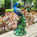 Solar Garden Decor Peacock Statues with Succulent LED Lights,Peacock Figurine Lights Outdoor Decorations for Yard Lawn Patio Balcony Whimsical Art Outside,Gifts for Mom Grandma Women by CozyNest Decor