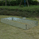 8x4x1ft(2 Pack) Galvanized Raised Garden Bed,Outdoor Planter Box Metal Patio Kit Planting Bed for Vegetables Flowers Herb,Silver by GreenHaven Gardens