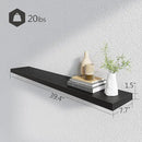 BAMEOS Floating Shelves,40 in W x 8in D Wall Mounted Wooden Shelves with Invisible Brackets Set of 2, Hanging Wall Shelves Decoration for Bedroom, Bathroom, Living Room and Kitchen by CozyNest Decor
