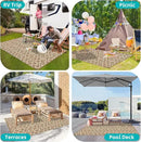 HEBE Outdoor Rug Waterproof 5x8, Plastic Straw Rug Camping Rug, Reversible Outdoor Patio Rugs RV Mat Clearance, Indoor Outside Floor Carpet for Porch,Deck,Camper,Balcony,Backyard by GreenHaven Gardens