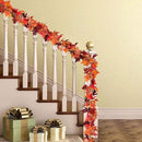 DearHouse 2 Pack Fall Garland Maple Leaf, 5.9Ft/Piece Hanging Vine Garland Artificial Autumn Foliage Garland Thanksgiving Decor for Home Wedding Fireplace Party Christmas (Red) by CozyNest Decor