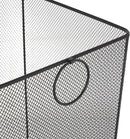 Deco 79 Metal Storage Basket Square Mesh Wire Rolling Laundry with Ring Handles, 17" x 16" x 24", Black by GreenHaven Gardens