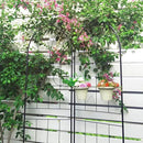 4 Pack Metal Garden Trellis 78.7" H Garden Fence Rustproof Trellis for Climbing Plants Support Roses Flower Outdoor Lawn Black by GreenHaven Gardens