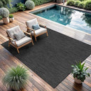 CAMILSON Outdoor Rug 9x12 Modern Area Rugs for Large Indoor and Outdoor Patios and Porches - Waterproof, Washable, Non-Shedding, Easy-to-Clean Outside Carpet (9 x 12, Solid - Dark Gray) by CozyNest Decor