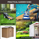 Outsunny 7' x 4' Outdoor Storage Shed, Garden Tool Metal Shed with Foundation Kit, Double Lockable Door, Air Vents and Sloping Roof, for Backyard, Patio, Lawn, Yellow by GreenHaven Gardens