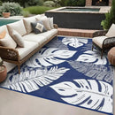 GAOMON Outdoor Plastic Straw Rug 9x18 Waterproof Patio Rug Reversible Camping Mat, Foldable Portable RV Picnic Carpet with Bag & 4 Stakes, UV Resistant Outside Carpet for Deck Balcony, Blue by CozyNest Decor