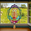 TUOKING Owl Wind Spinners Outdoor Metal 3D Hanging Art Wind Spinner 12 Inch Stainless Steel for Yard and Garden Decoration Worth Gift for Women by GreenHaven Gardens