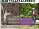 Galvanized Raised Garden Beds Outdoor // 4×2×2 ft Planter Raised Beds for Gardening, Vegetables, Flowers // Large Metal Garden Box (Purple) // Patented Tool-Free Design by GreenHaven Gardens