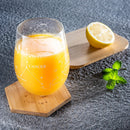 Set of 2 Zodiac Sign Wine Glasses with 2 Wooden Coasters by The Wine Savant - Astrology Drinking Glass Set with Etched Constellation Tumblers for Juice, Water Home Bar Horoscope Gifts 18oz (Cancer)