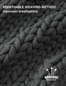 YnM Chunky Throw Blanket, Medium-Weight, Hand Knitted, Skin Friendly, Ventilated and Breathable, Machine Washable, Home Décor Piece for Couch, Sofa and Bed (Charcoal Grey, 60x80 Inch)