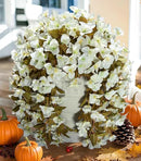 Bougainvillea Artificial Flowers Plants for Outdoors Outside Fall Autumn Decoration, 2 pcs Faux Silk Long Trailing Vines UV Resistant Look Real White Fake Flowers for Front Door Porch Planter Urn Yard by CozyNest Decor