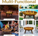 Sunnydaze 30-Inch Cast Iron Heavy-Duty Fire Pit for Outside - Wood-Burning Outdoor Fire Pit Bowl with Handles - Oxidized Finish by GreenHaven Gardens