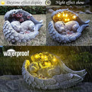 Solar Dog Garden Statues Outdoor Décor- Dog Figurines Solar LED Light Lawn Ornaments - Yard Decorations for Patio, Balcony, Backyard -Unique Birthday House Warming Gifts for Mom by CozyNest Decor