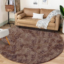 4FT Round Rug for Bedroom: Fluffy Shag Soft Washable Rugs Circle Small Fuzzy Plush Indoor Carpet for Living Room Nursery Playroom Dorm Kids Girls Boys Room (Coffee, 4'x4') by TinyTreasures Baby Boutique