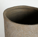Round Concrete Planter Set of 2, Large Indoor & Outdoor Planter Pots by HouseOfZazla